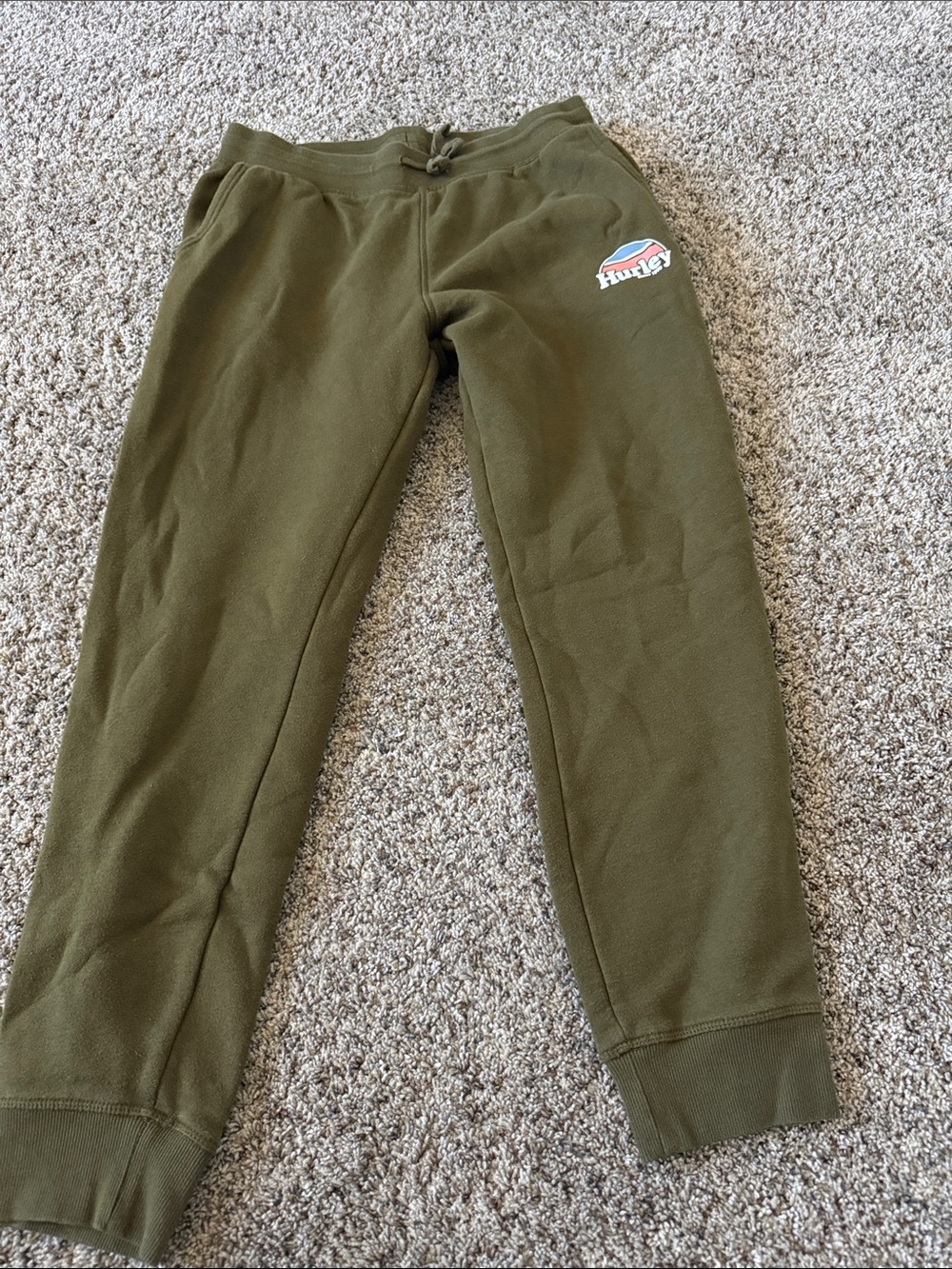 Hurley Olive Green Men's Fleece Jogger Sweatpants